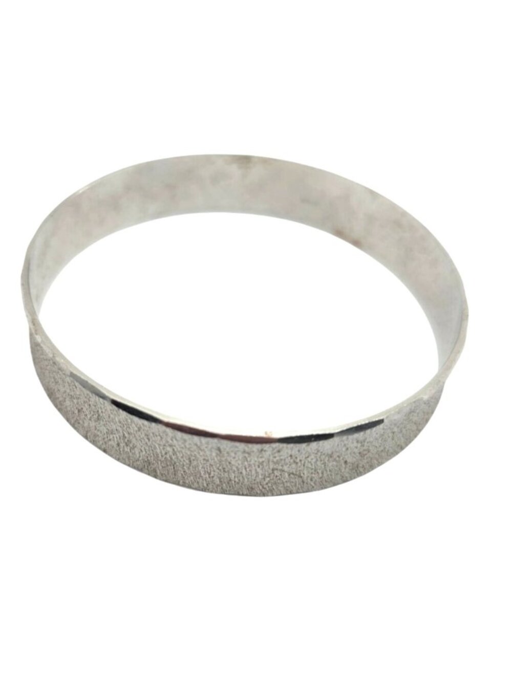 Vtg Bangle Bracelet Anson Silver-Tone Textured neutral minimalist womens jewelry